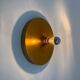 Vintage rose gold disc wall lamp sconce, 1970s Germany