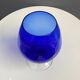 Empoli dark blue large glass shape vase 1960s