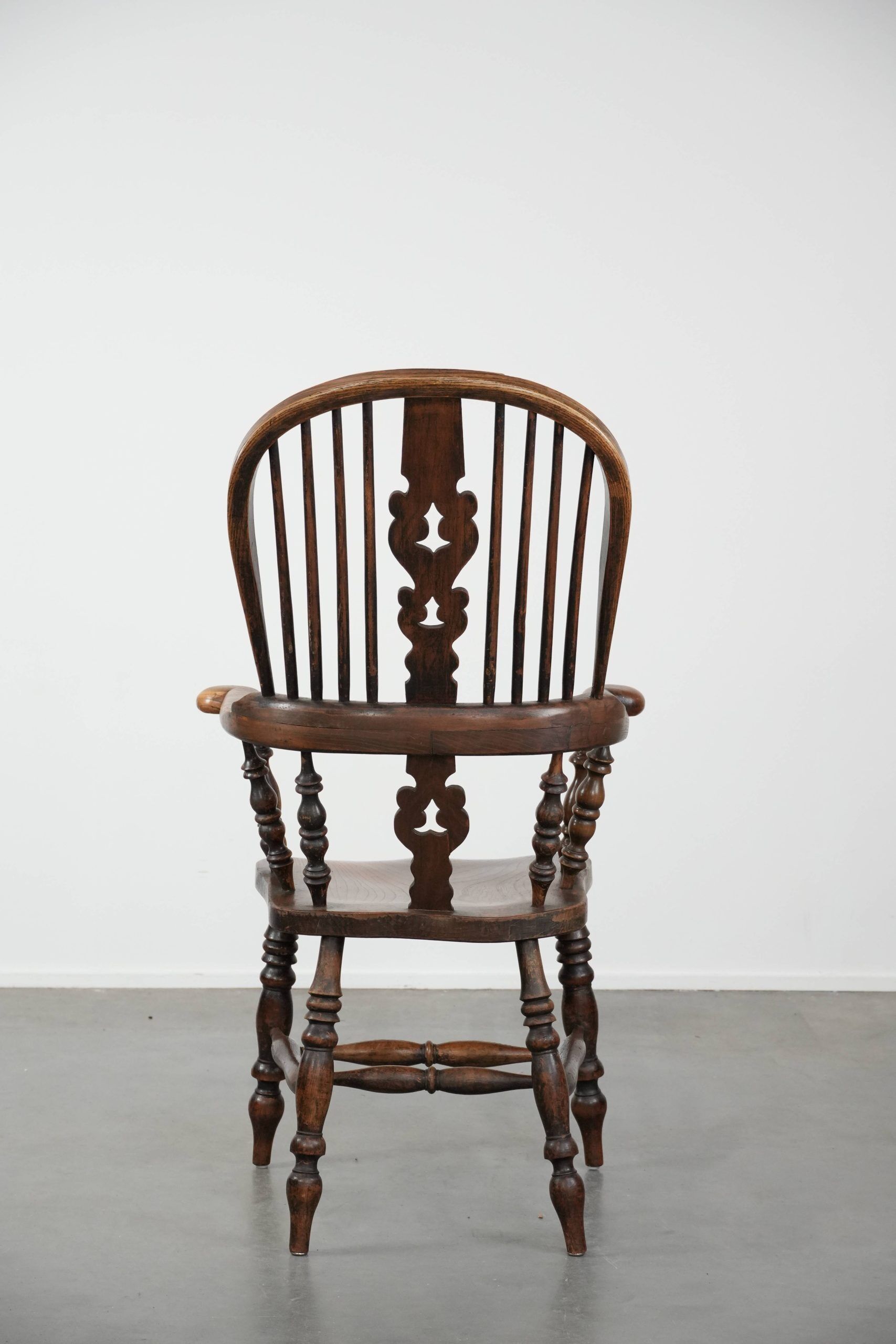 Antique English Highback Windsor Chair from the 18th Century