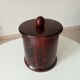 Vintage turned wooden table bin