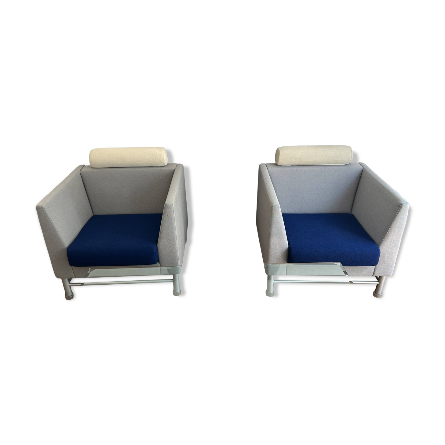 Pair of Eastside armchairs by Ettore Sottsass for Knoll