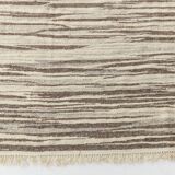 8x10 Striped Pattern Brown & Beige Vintage Kilim Rug, 232x291Cm