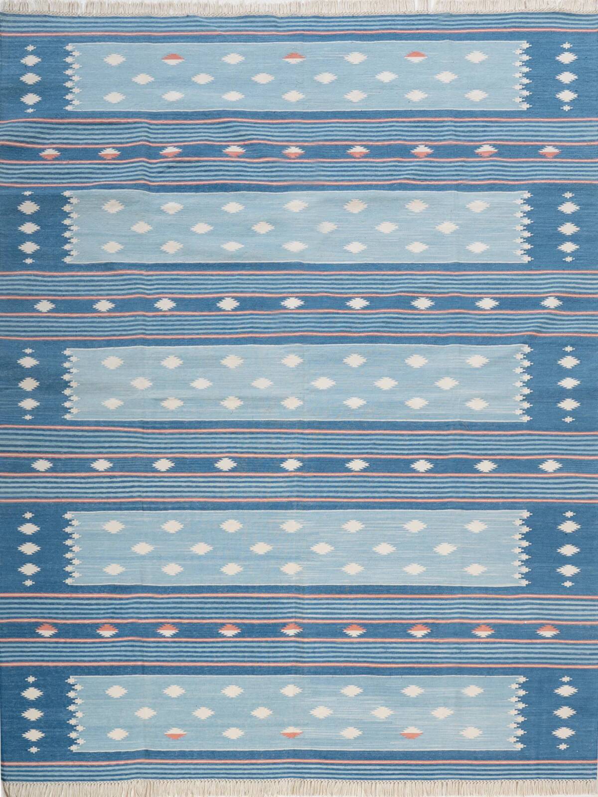 Ocean - 100% hand-woven cotton rug