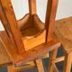 Trio of vintage pine wood bar stools