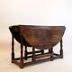 19th century English drop-leaf table with turned legs