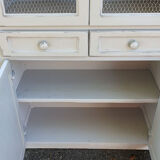 Large taupe gray chicken coop buffet