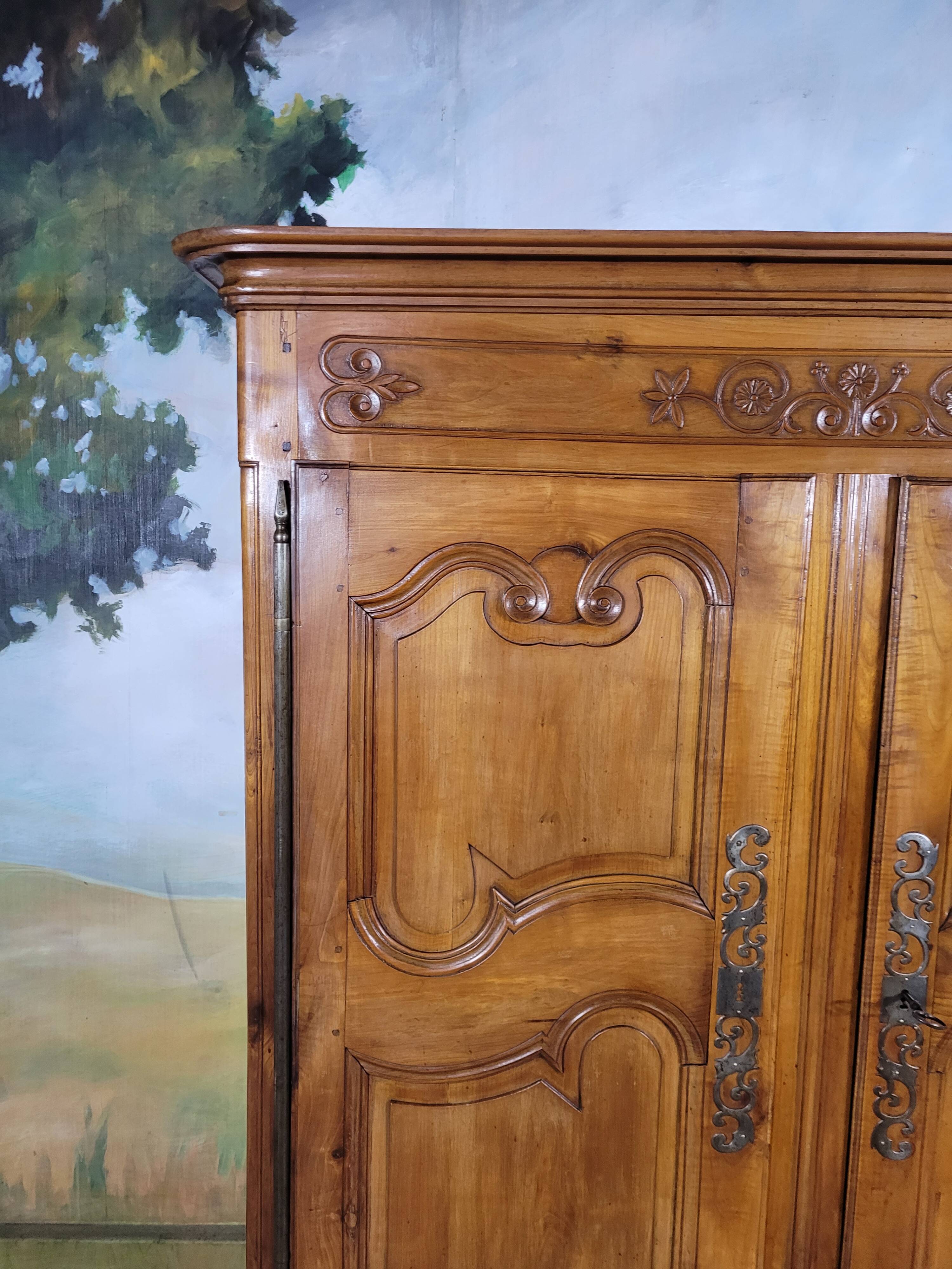 Small Louis XV cherry wood low cabinet