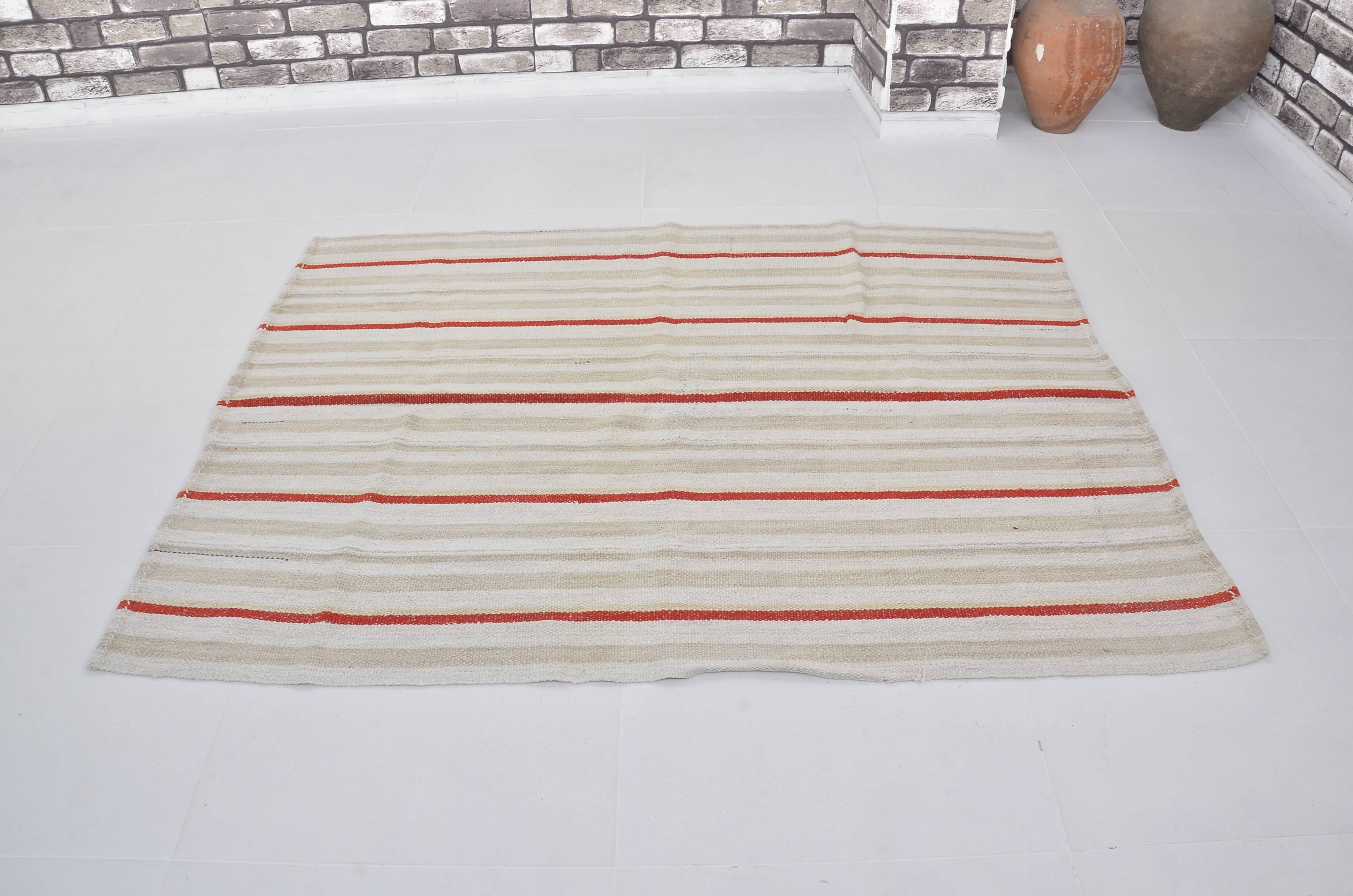 Vintage Handwoven Hemp Kilim Rug sku 3670