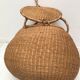 Vintage old wicker basket basket