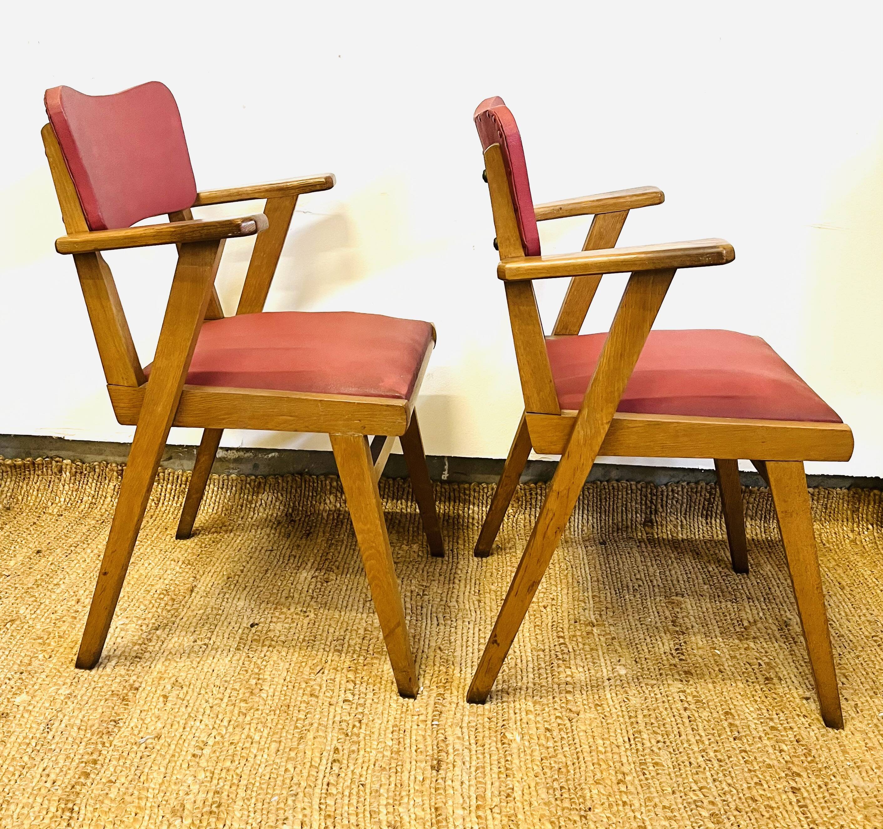 Pair of vintage 1950s bridge chairs