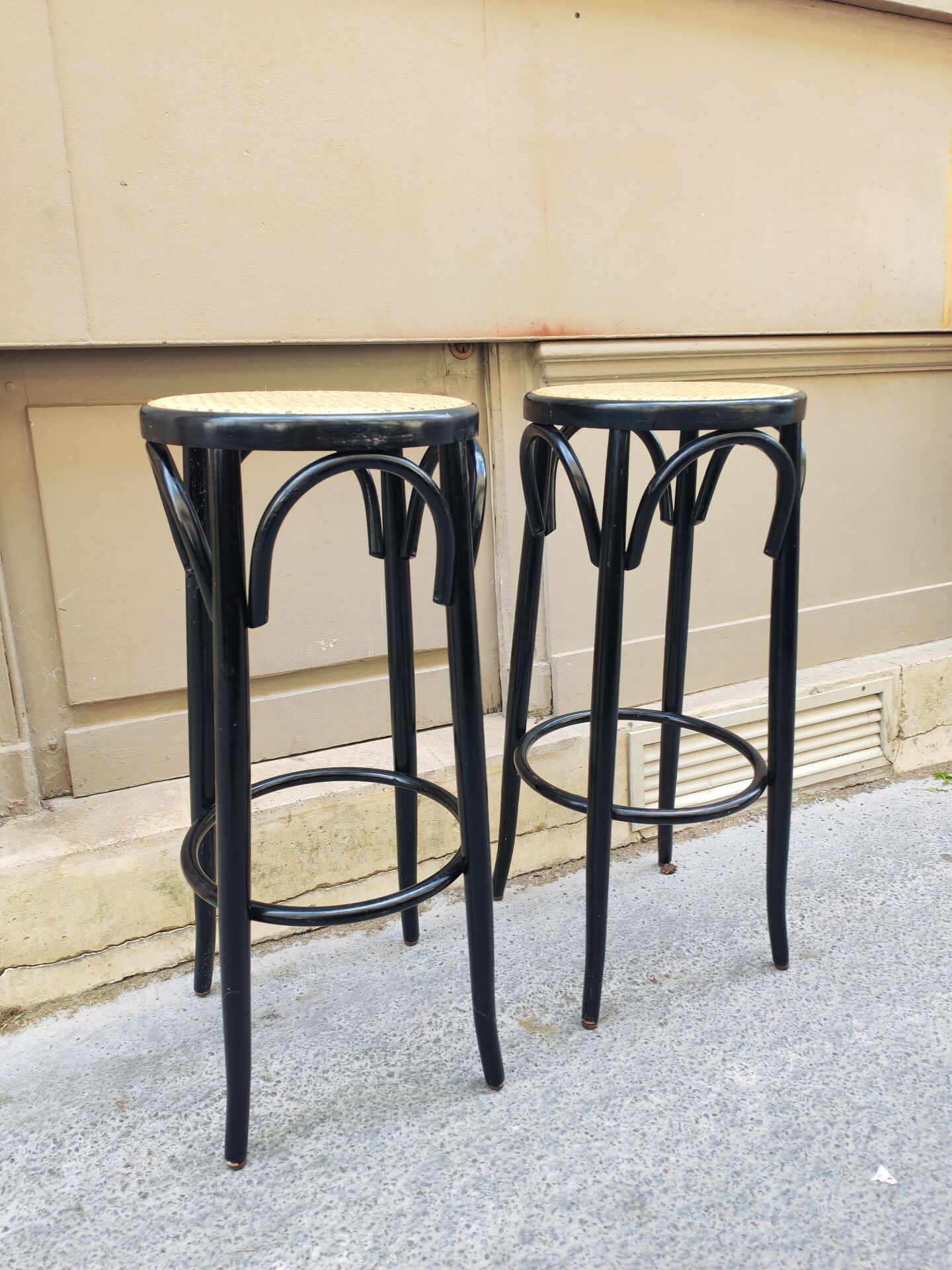 Paire de tabourets de bar bistrot