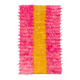 New Hand-Knotted Shag Pile Tulu Rug in Hot Pink and Yellow, 100% Mohair Wool