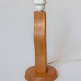 Pied de lampe de forme organique en pin, Années 80