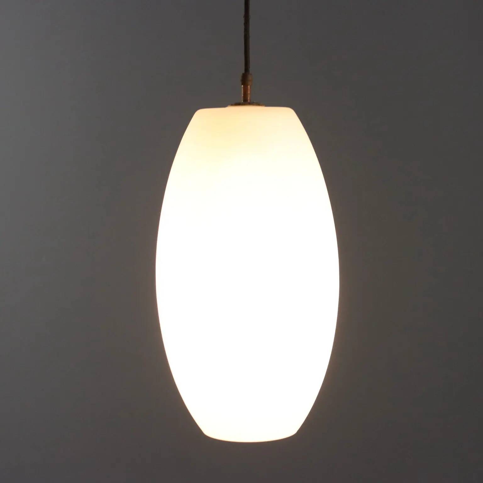 Vintage glass ceiling light, design, Italy, 1960s