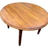 Antique oval round table with solid wood extension