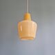 Scandinavian honey-colored opaline pendant light, 1960s