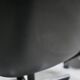 Black leather armchair by Charles Pollock for Knoll International