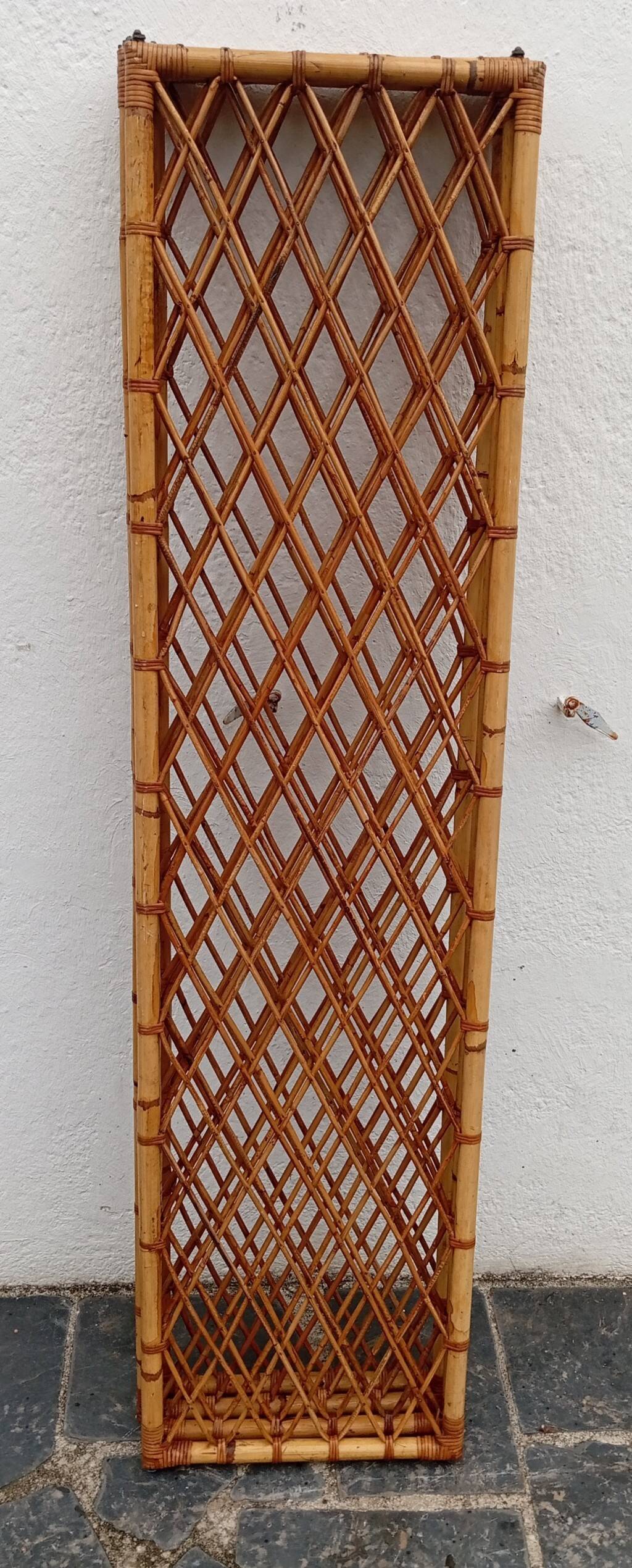 1960s lattice rattan screen
