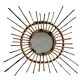 1950s French Artisan Rattan Sun Mirror