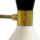 Black and white articulable arm sconce