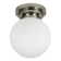Large opaline glass globe ceiling lamp in Art Deco style.