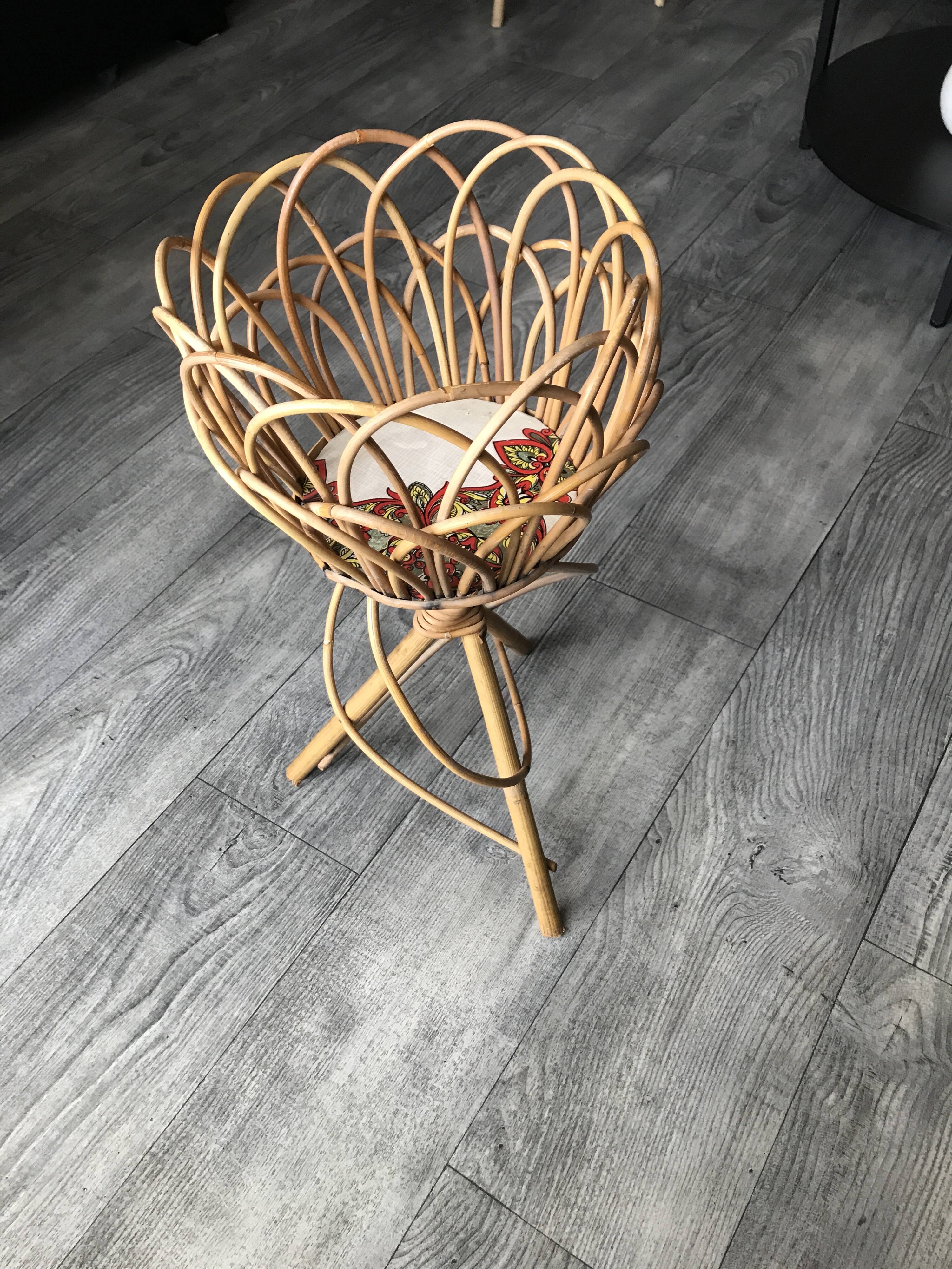Rattan plant holder