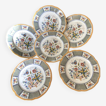 6 assiettes plates Sarreguemines