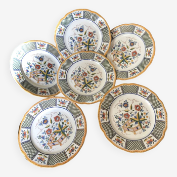 6 Sarreguemines flat plates