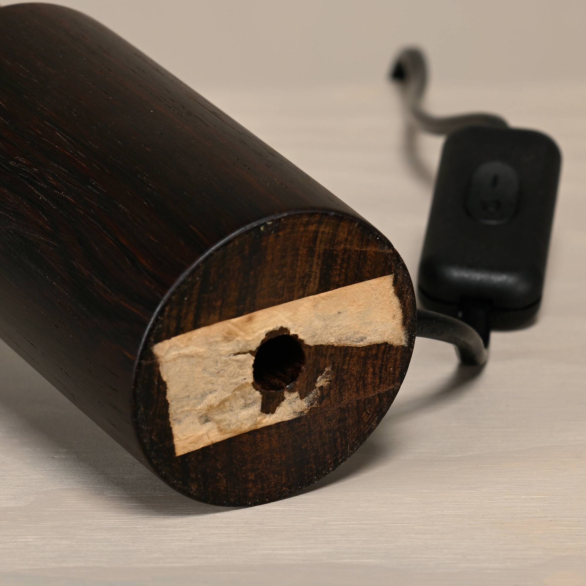 Scandinavian Rosewood Table Lamp, Denmark 1960s