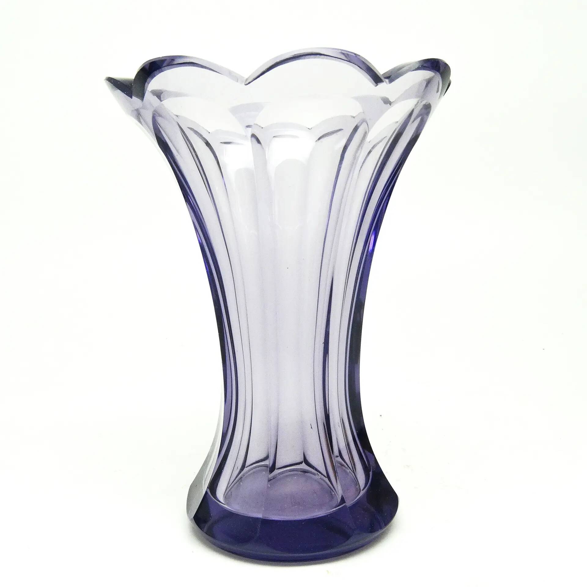 Art Deco vase, crystal, Bohemia, Czechoslovakia, 1930s