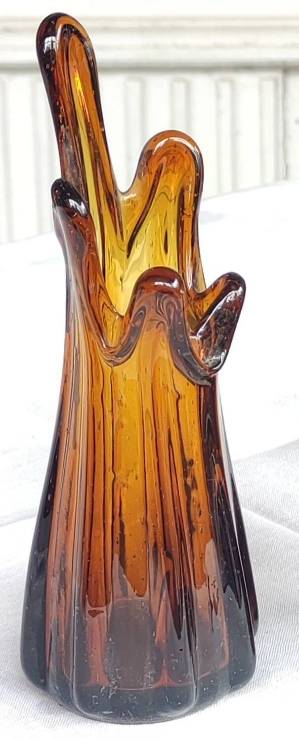 Ancien vase soliflore verre soufflé