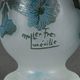 Vase in glass paste Muller Frères Lunéville foot shower floral decor