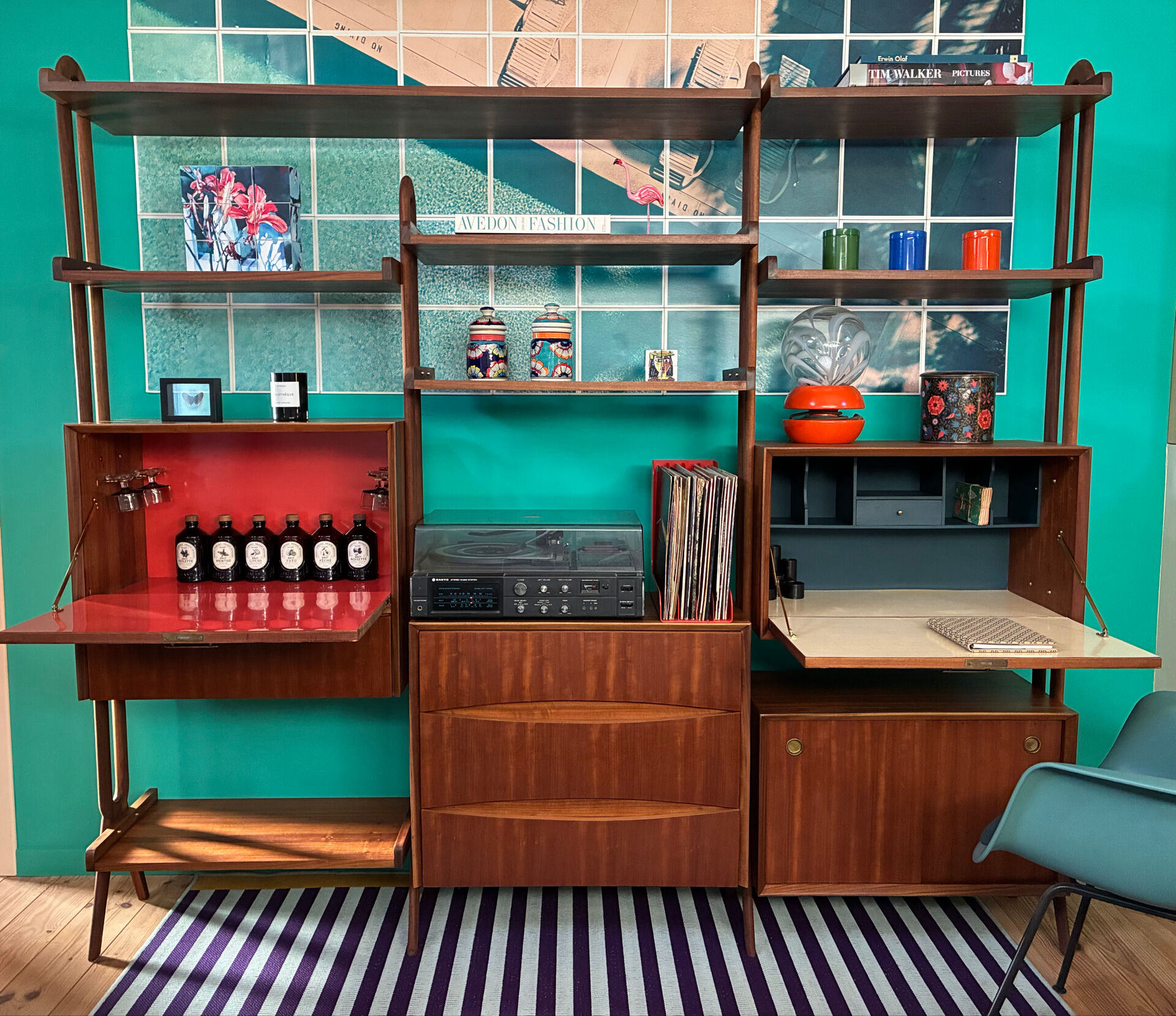 Bibliothèque Vintage Scandinave