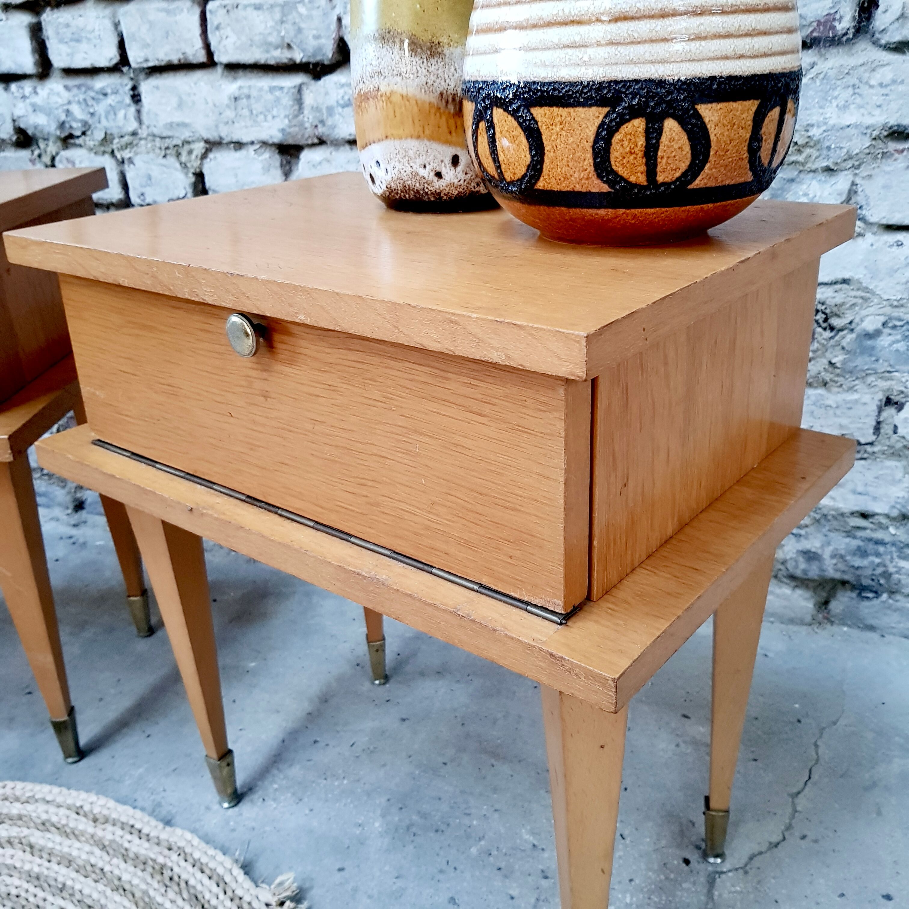 Pair of Scandinavian bedside tables