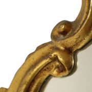 Miroir classique étroit à crête doré à la feuille d'or de style baroque 72 cm