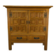 2-door, 2-drawer wardrobe in solid oak and wrought iron, rustic style, 1960s