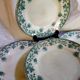 5 flat plates green iron earth earthenware from st amand