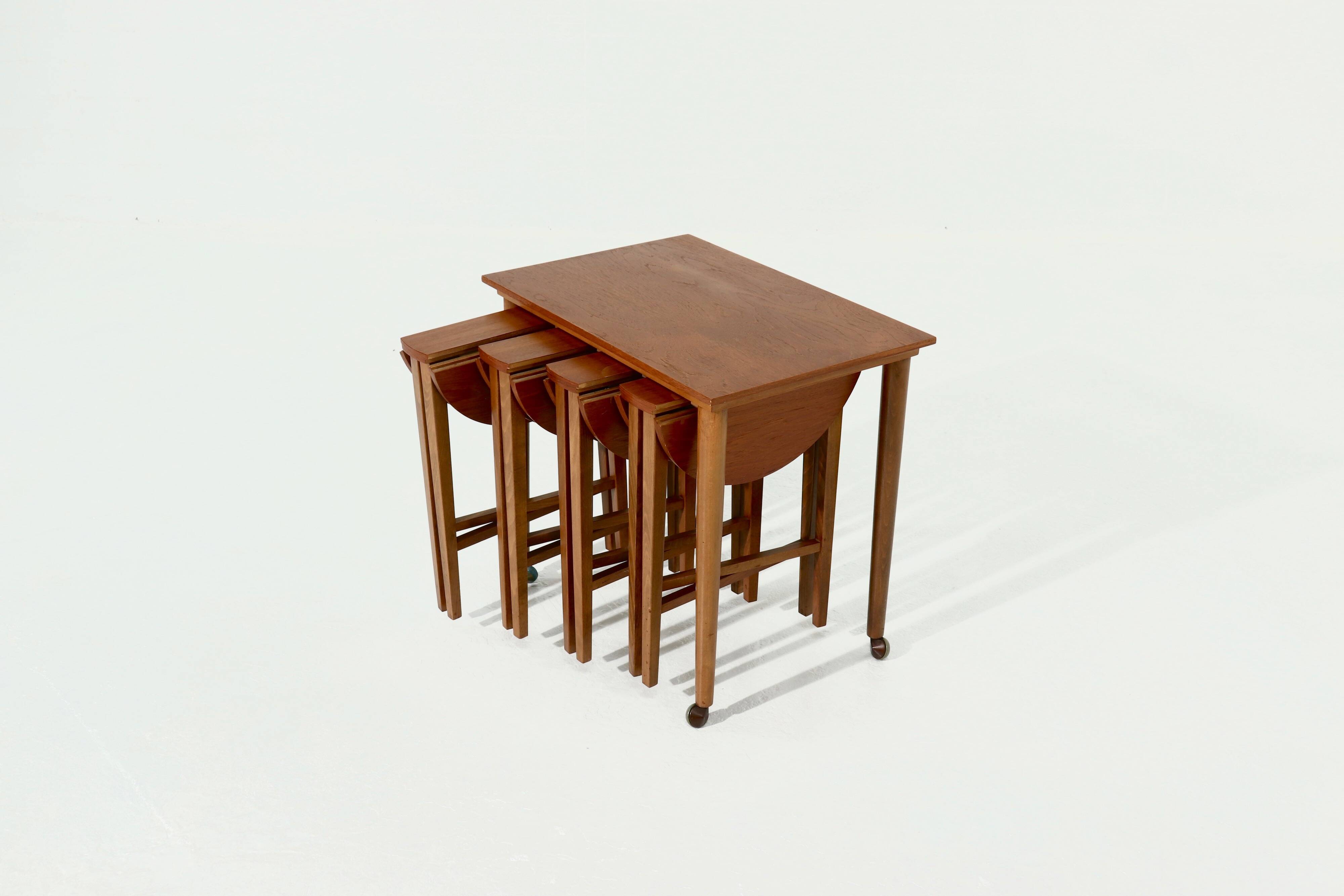 Teak Nesting Tables by Poul Hundevad for Novy Domov 1960s