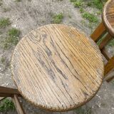 4 high bar stools in solid oak