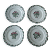 Assiettes à dessert série de quatre Choisy le Roi terre de fer
