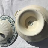 Iron Earth tureen model Guadeloupe Debray gray blue