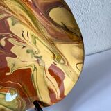 Dish on foot, glazed Provençal ceramic