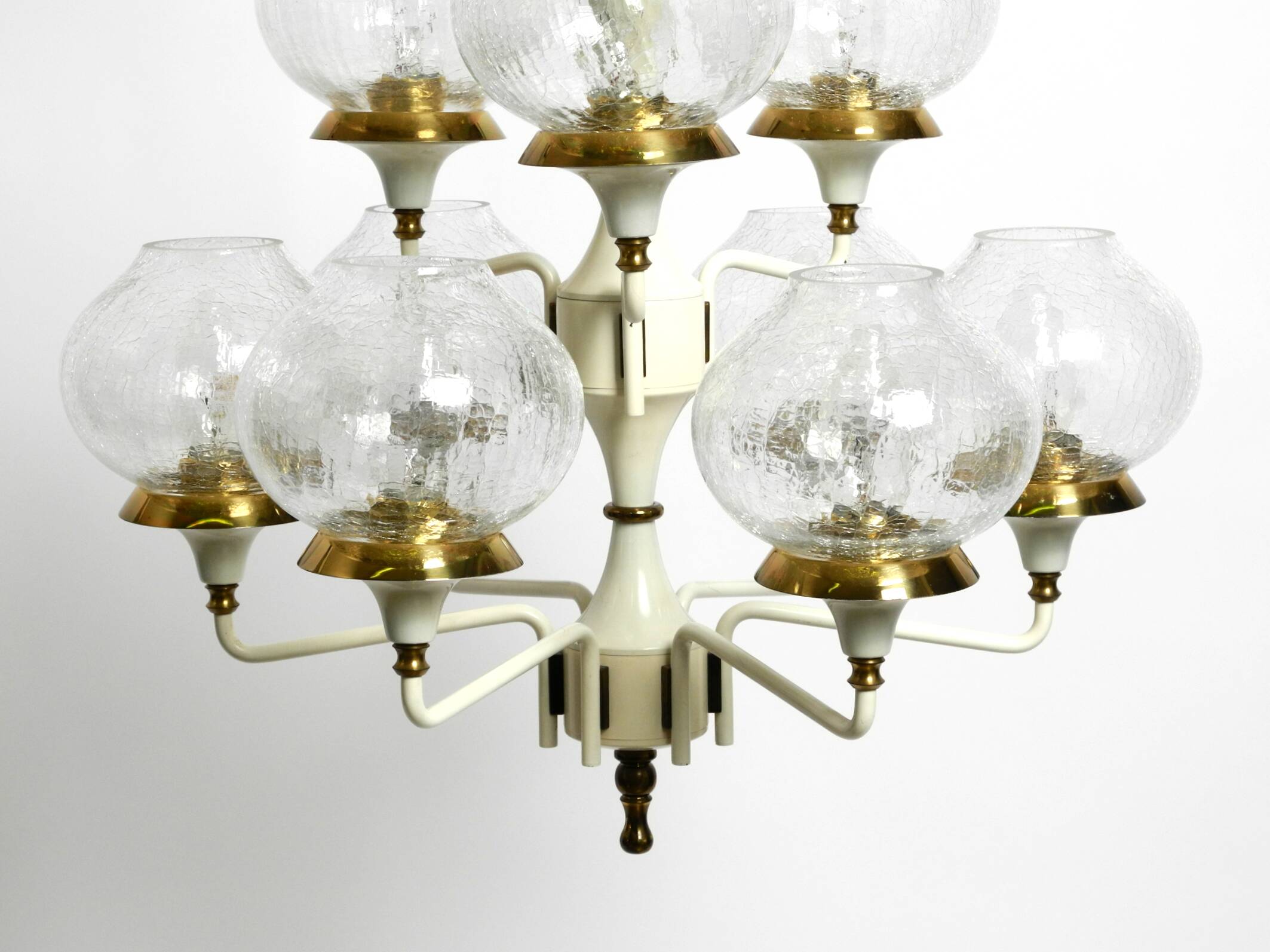 Beautiful 1960s brass glass Tulipan ceiling lamp by Hans Agne Jakobsson