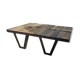 Table basse bois et métal de style industriel