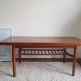 Scandinavian coffee table circa 1960 - by F. Ohlsson in teak (model Sesam, brand Tingstrom)