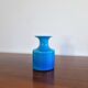Arrangement of 3 blue glass 'Carnaby' vases by Per Lütken for Holmegaard, Denmark 1960's