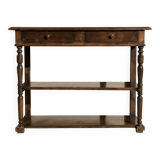 Antique solid wood console – early 20th century