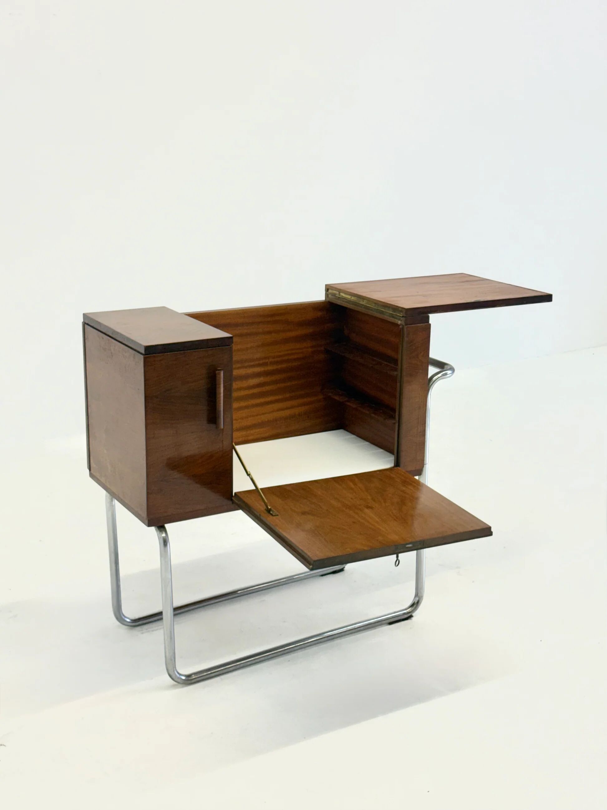 Italian walnut bar cabinet by Cova Milano