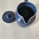 Blue speckled stoneware jug with integrated filter