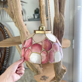 Mother-of-pearl and vintage brass pendant lamp
